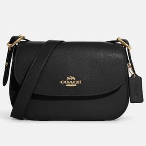 NWT COACH Macie Saddle Bag BLACK